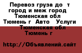 Перевоз груза до 2т город и меж.город - Тюменская обл., Тюмень г. Авто » Услуги   . Тюменская обл.,Тюмень г.